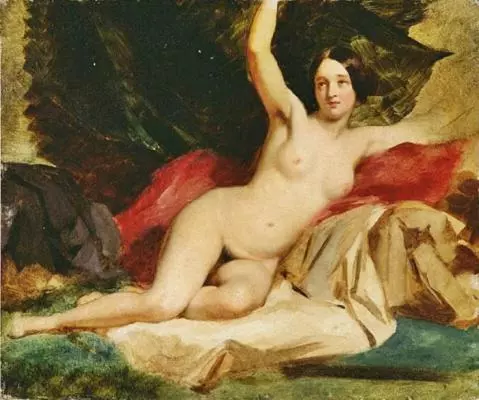 479px x 400px - Female Nude in a Landscape by William Etty Painting Reproduction