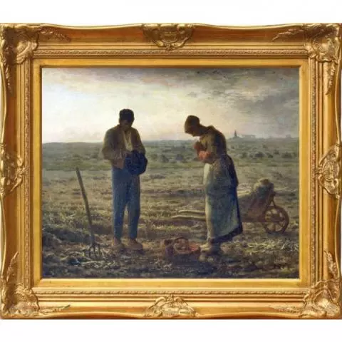 The Angelus (1859) by Jean-François Millet, Framed Reproduction
