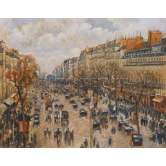 The Pont-Neuf: Rainy Afternoon by Camille Pissarro Reproduction For Sale
