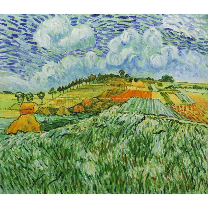 Plain near Auvers by Vincent van Gogh Painting Reproduction