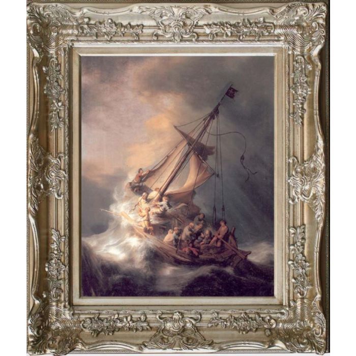 Christ in the Storm (1633) by Rembrandt van Rijn, Framed Reproduction