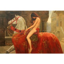 Lady Godiva on Horseback by John Maler Collier Counted Cross Stitch Pattern 