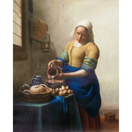 The Milkmaid by Johannes Vermeer Painting Reproduction