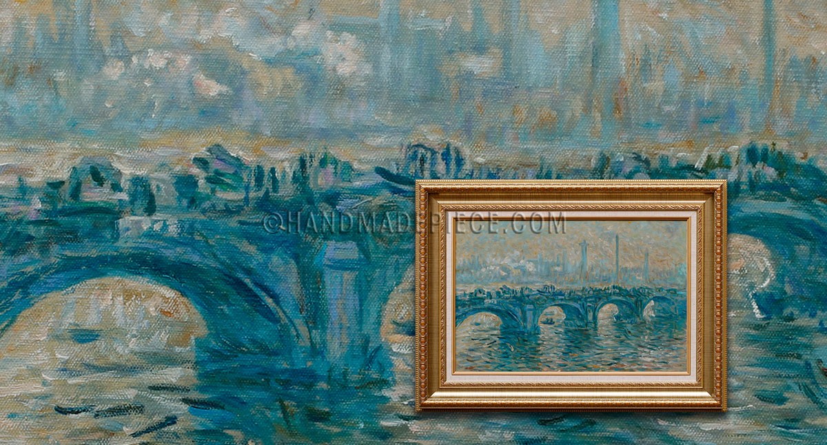 Waterloo Bridge Grey Weather by Claude Oscar Monet