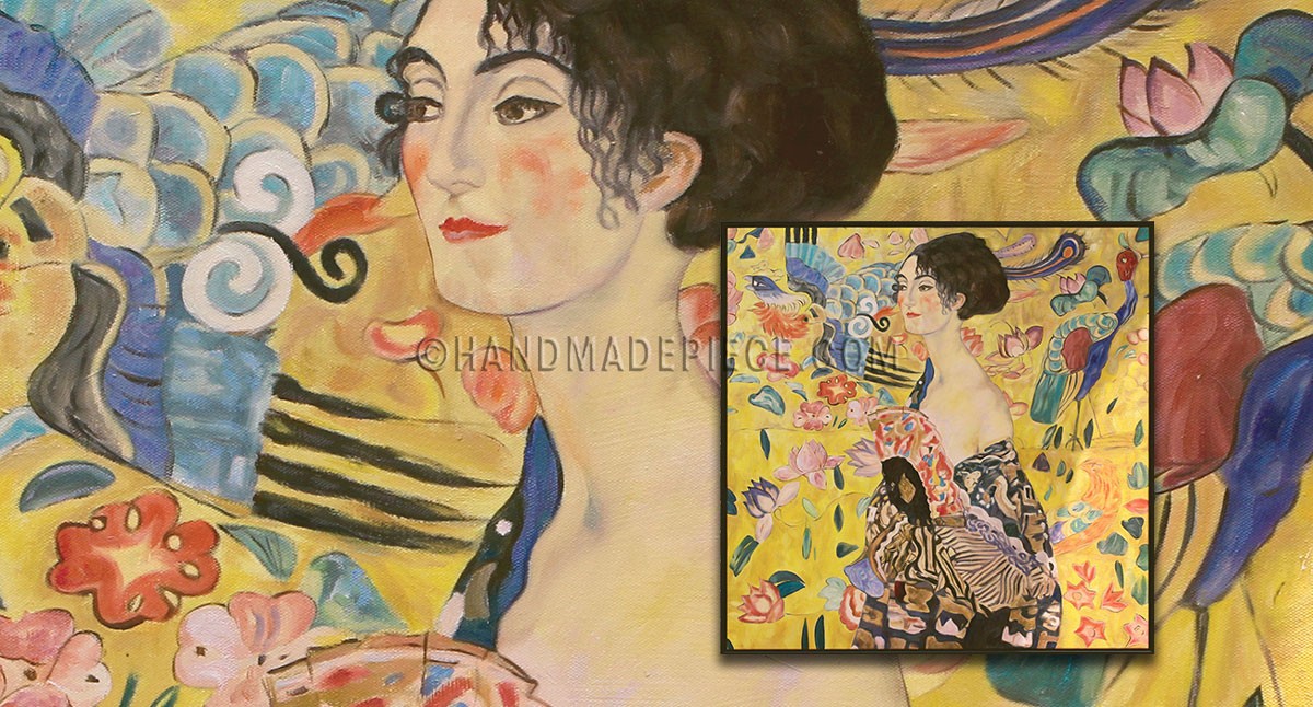 Lady with Fan by Gustav Klimt
