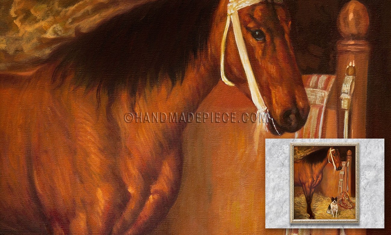 At the Stables, Horse and Dog