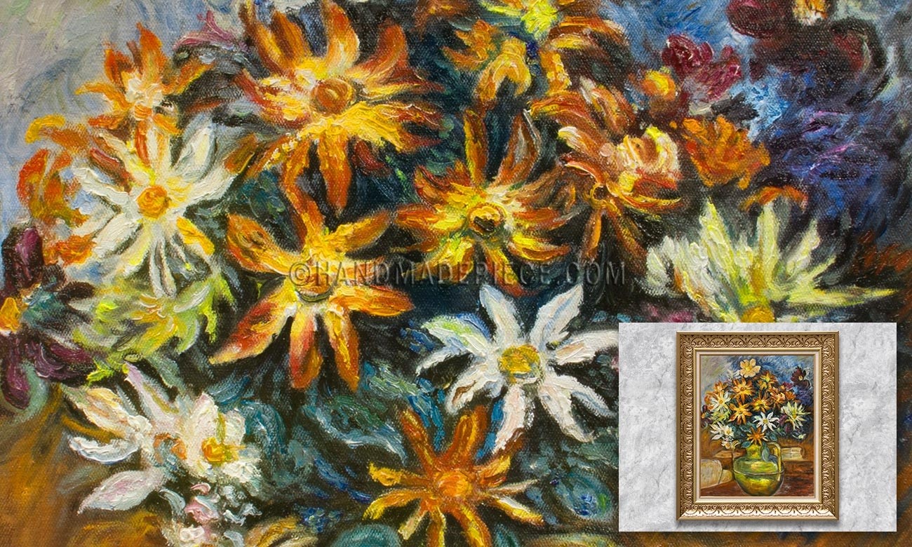 Flowers in a Copper Vase