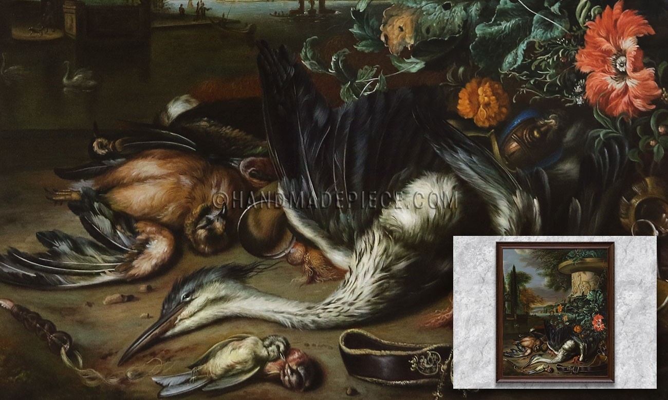 Gamepiece with a Dead Heron