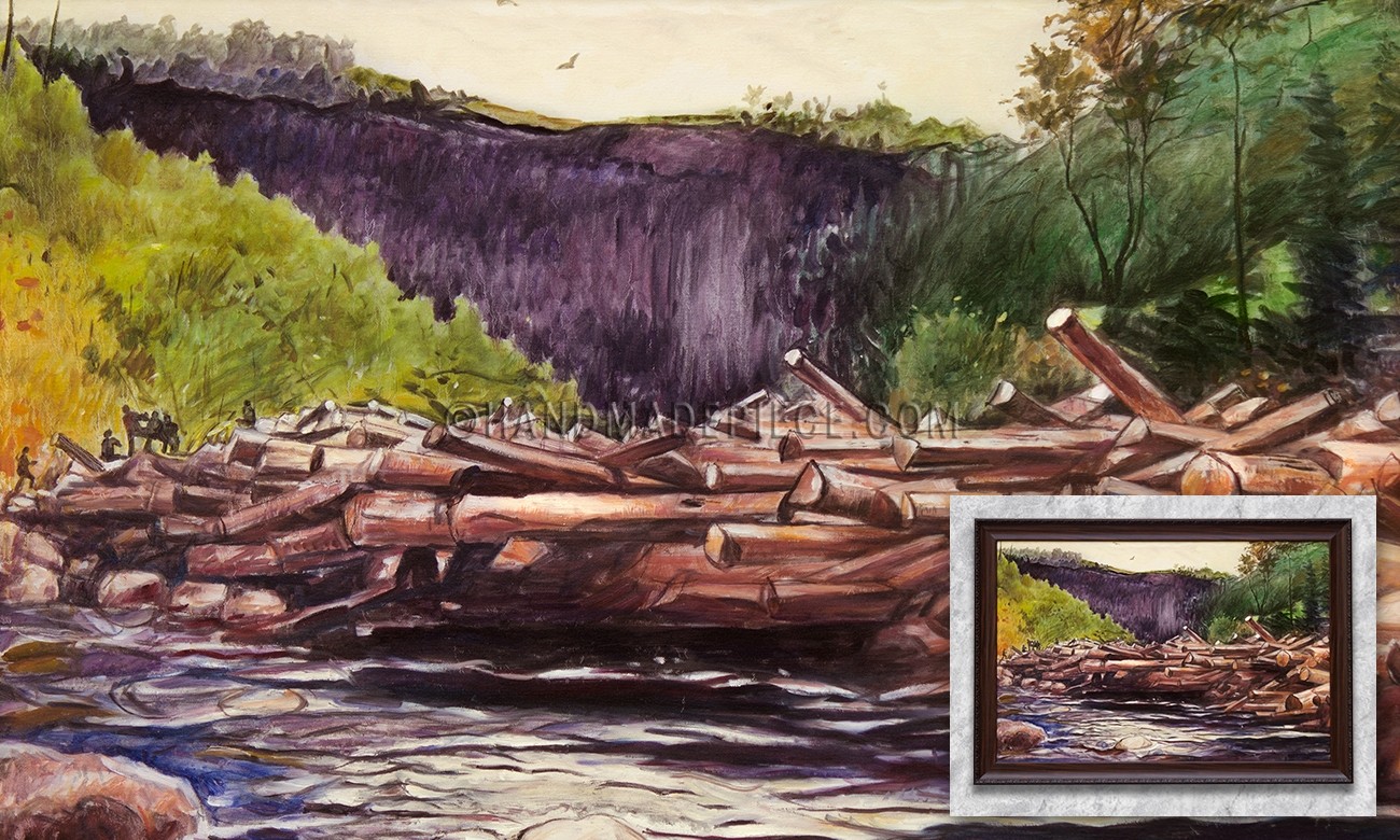 Hudson River at Blue Ledge, Essex County, also known as The Log Jam