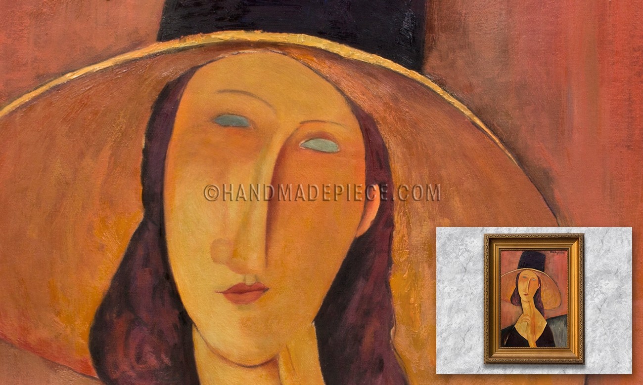 Jeanne Hebuterne in a Large Hat, also known as Portrait of Woman in Hat