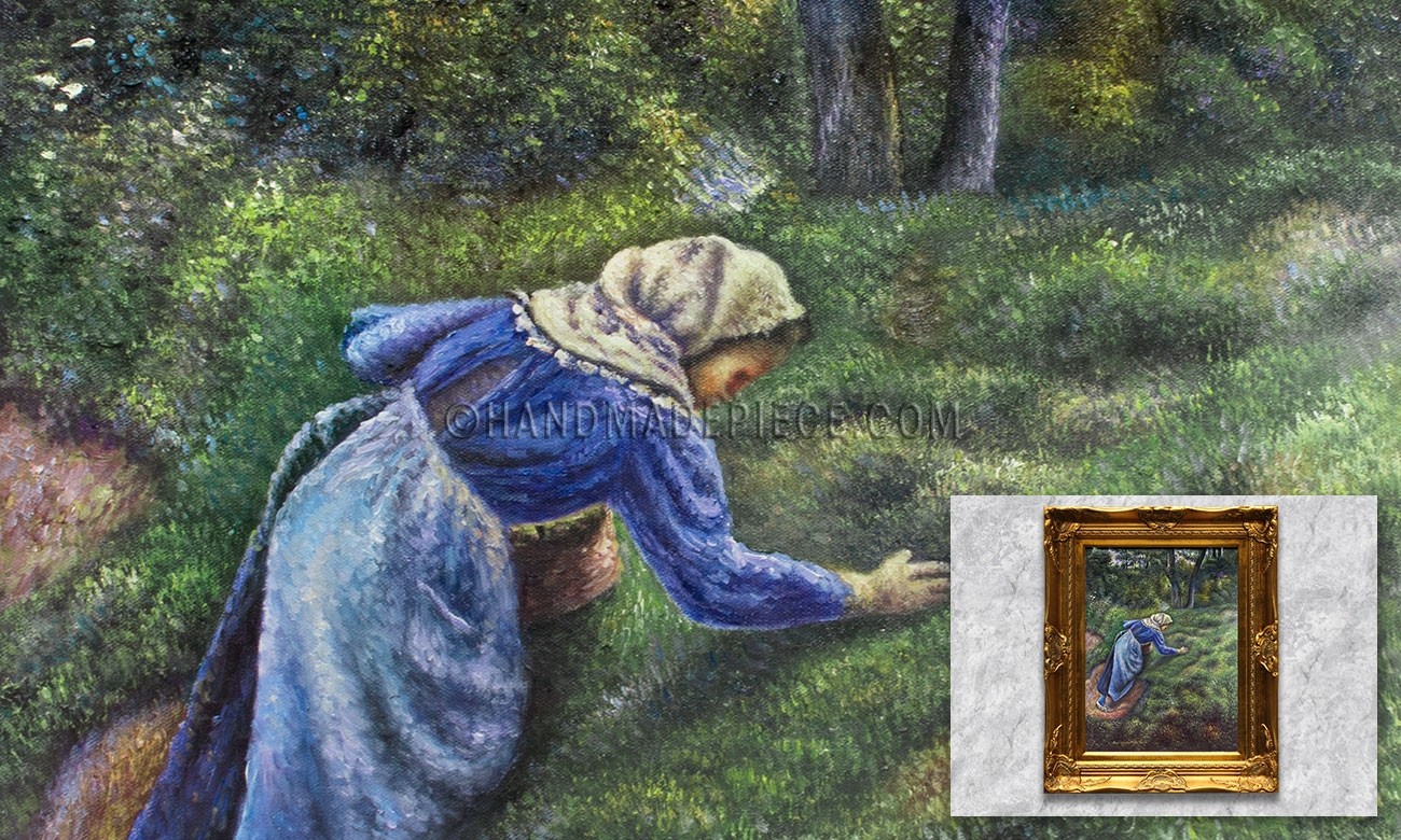 Peasant Gathering Grass