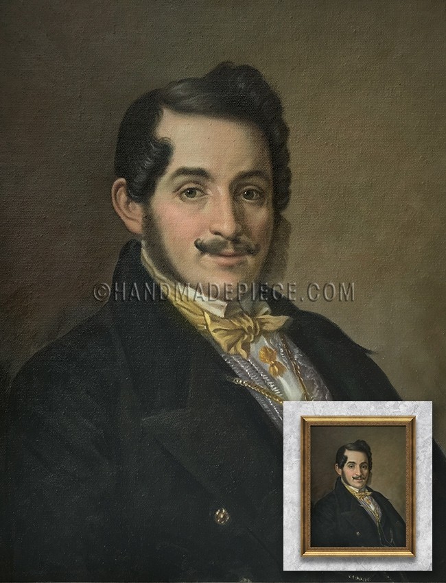 Portrait of an Unknown Man in a Black Coat