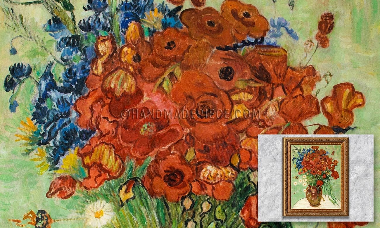 Red Poppies and Daisies