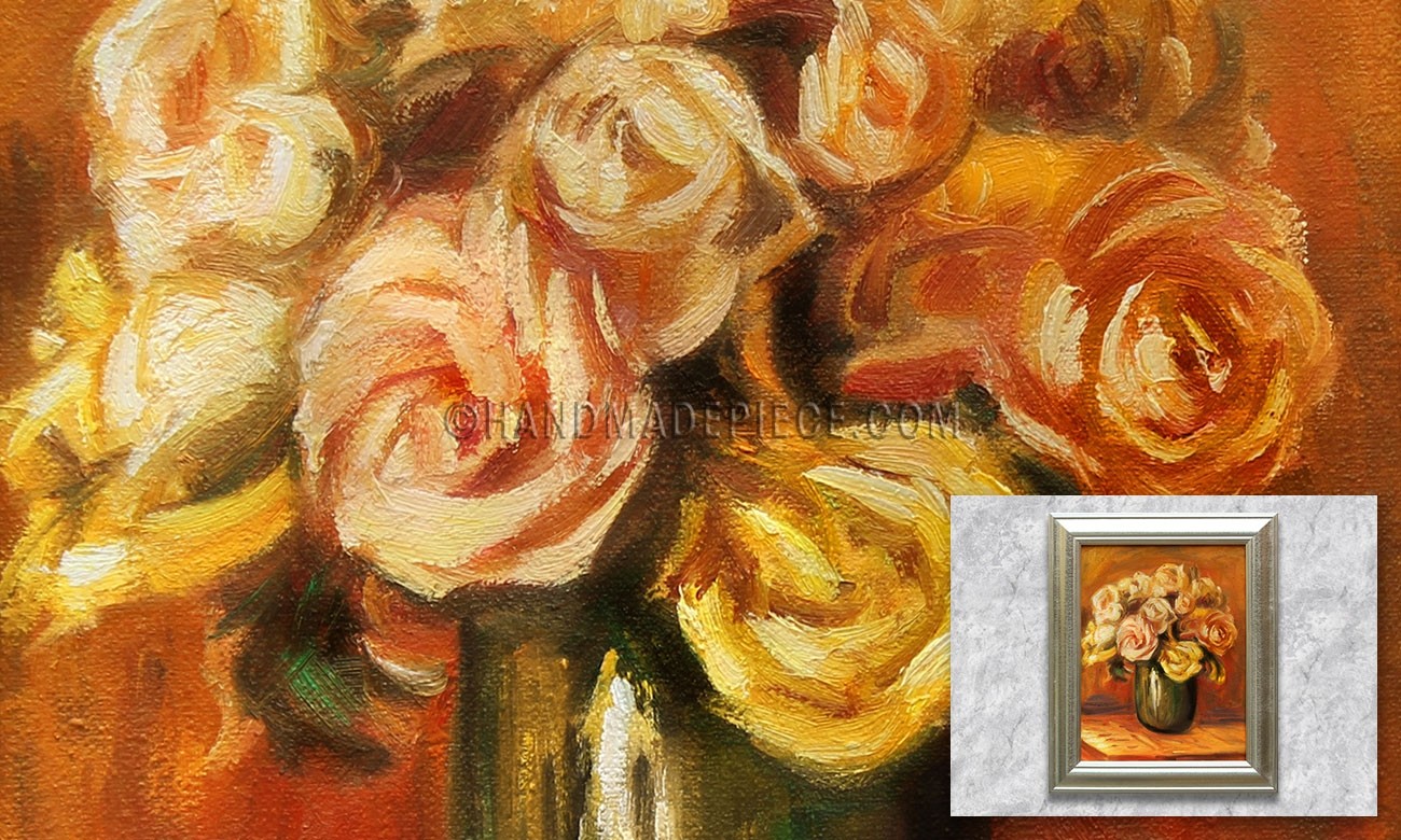 Roses in a Blue Vase