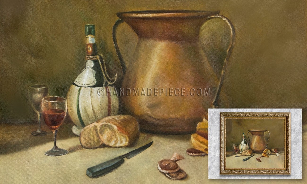 Still Life with Bread and Wine