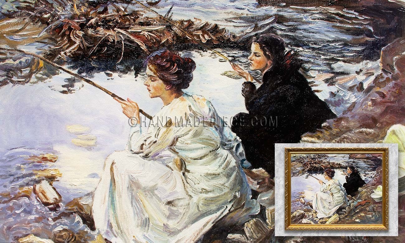 Two Girls Fishing
