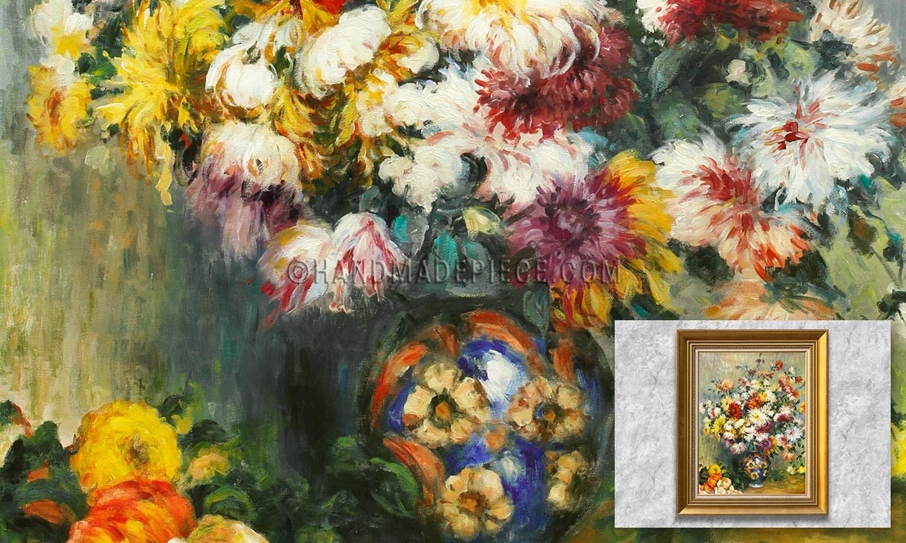 Vase of Chrysanthemums