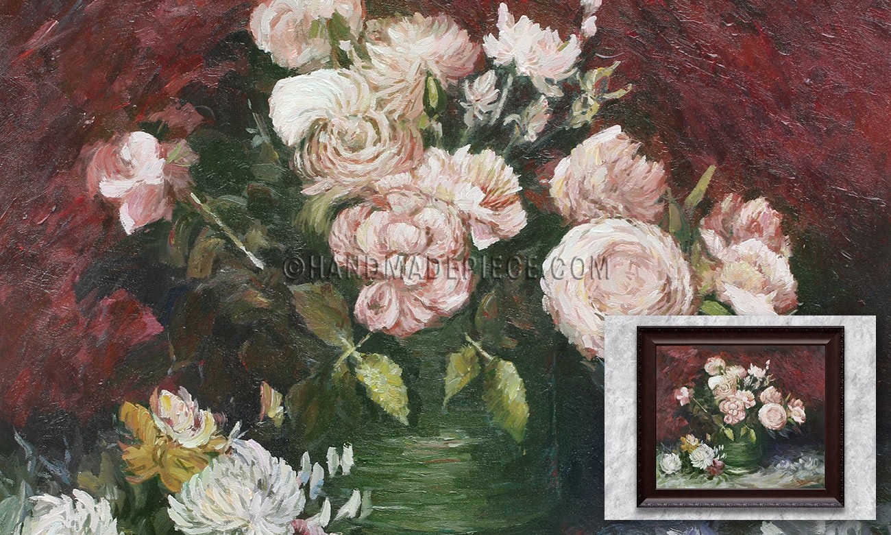Vase with Peonies and Roses