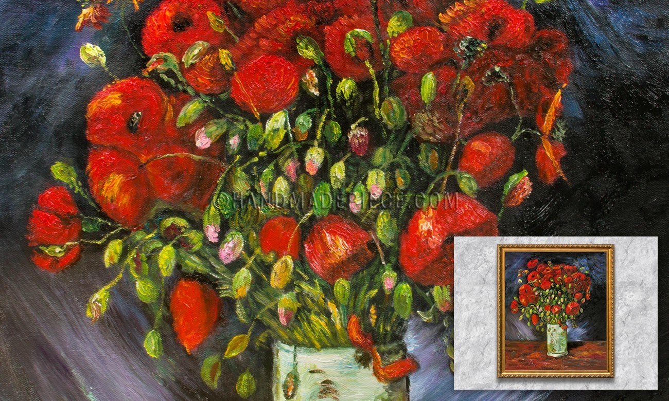 Vase with Red Poppies