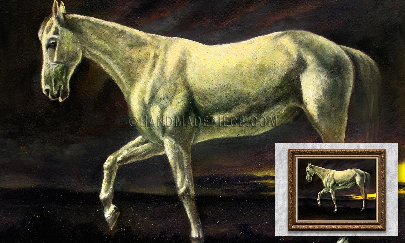 White Horse and Sunset