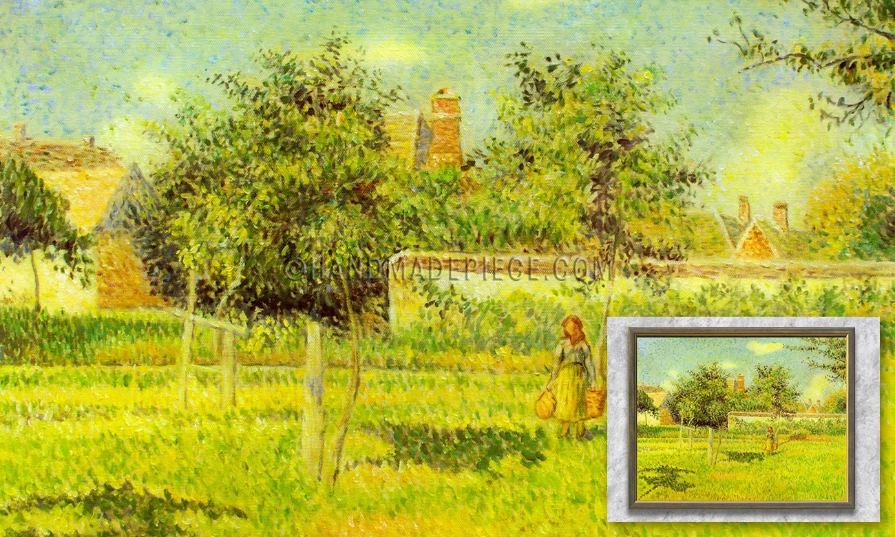 Woman in an Orchard, Spring Sunshine in a Field, Eragny